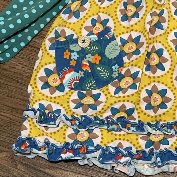 Matilda Jane Baby Bear Hoodie Dress Floral Polkadot Ruffle Size 12-18 Months - Picture 5 of 12